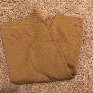 Tan polyester, knot pattern tights