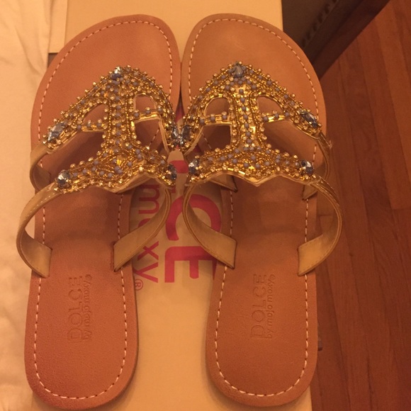 Anchor jeweled sandals size 7.5 women's