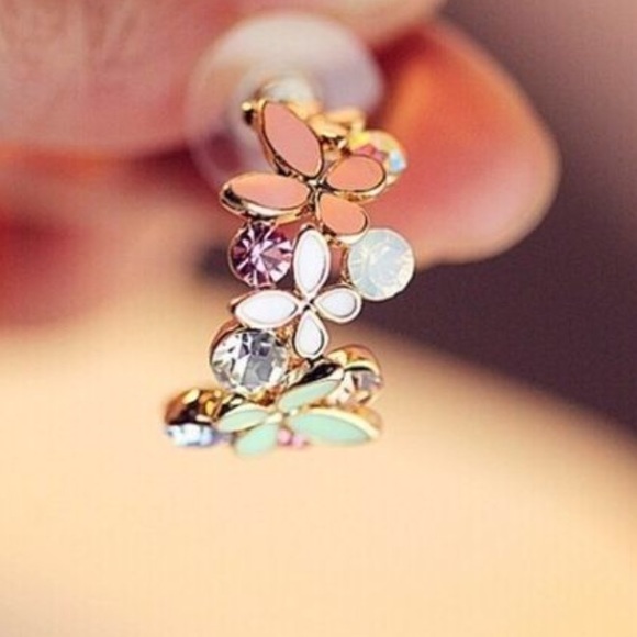 Jewelry - Stone Statement Stud Earrings