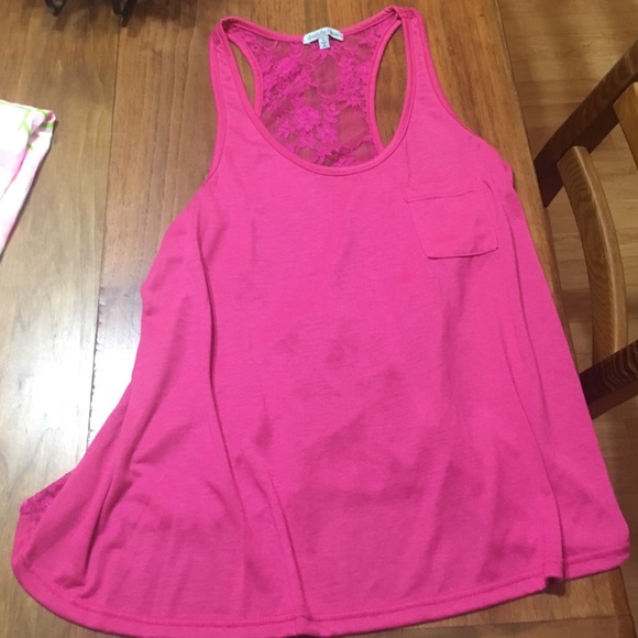 dark pink baggy tank top