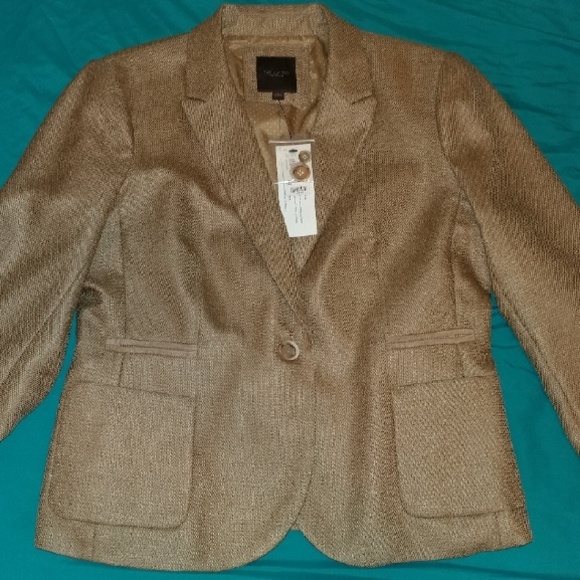 The Limited Gold/Brown Blazer Suit Piece