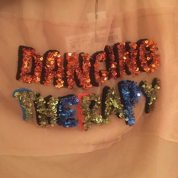 Mesh crop "Dancing Therapy" from my fav store Zara