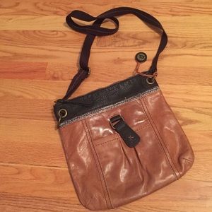 THE SAK LEATHER CROSS BODY BAG-NWOT
