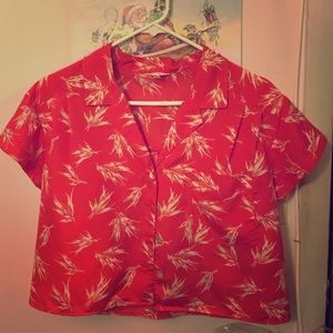 CCO SALE Hawaiian Oversized cropped top