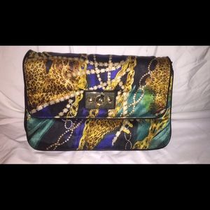 Aldo chained abstract envelope clutch