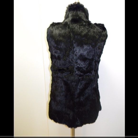 Black Rabbit Fur Vest - Picture 2 of 3