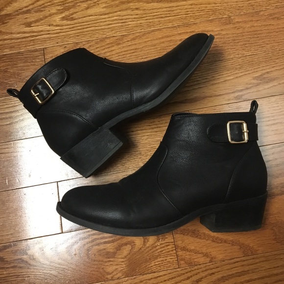 Black ankle boots