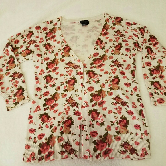 Rue 21 Flower Cardigan