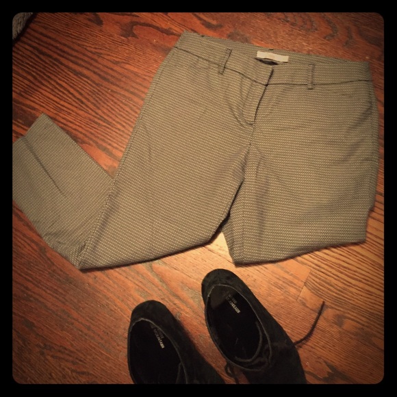 Crop Black/white pattern work pants