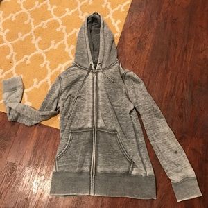 Soft acid wash-looking grey hoodie