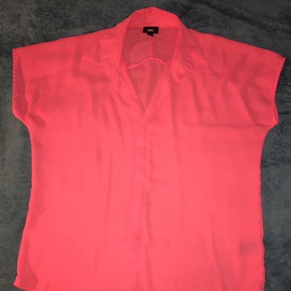 Mossimo HiLo Sheer Coral Shirt