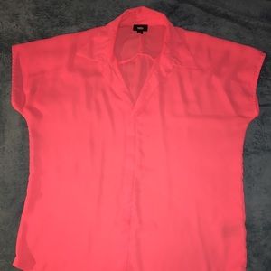 Mossimo HiLo Sheer Coral Shirt