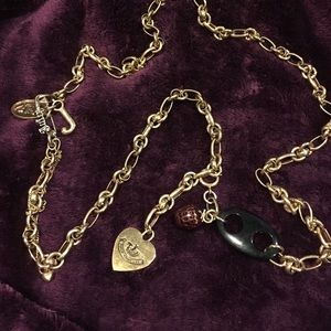 Long chain Juicy Couture charm necklace