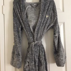 Gray rhinestone robe