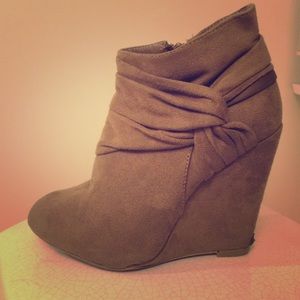Tan booties