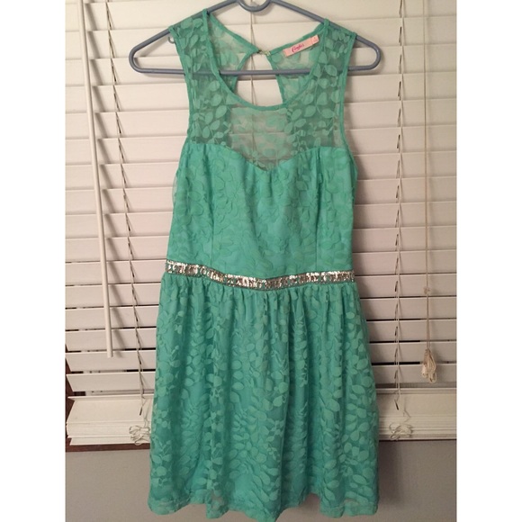 Mint Green Backless Dress