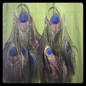 Peacock earrings