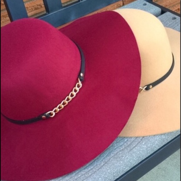 🦋Wool Blend Floppy Chain Detail Chic Hats🦋 - Picture 4 of 6