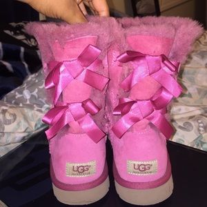 Pink Uggs Bailey Bow