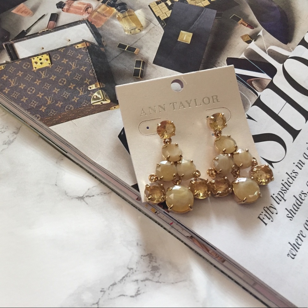Ann Taylor pink chandelier earrings