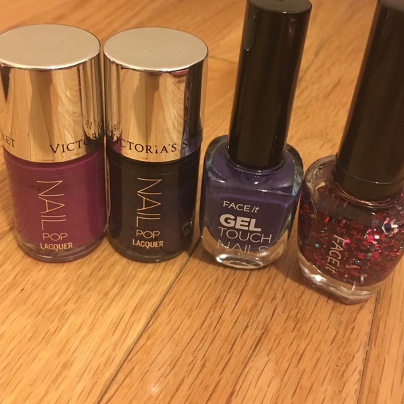 Blue and Purple Nail Polish Set