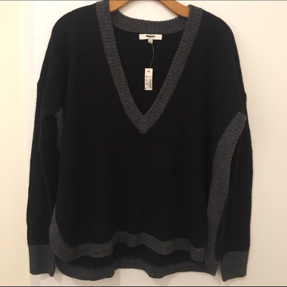 Madewell wool deep-v pull over