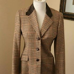 Ann Taylor Classic Houndstooth Riding Blazer.
