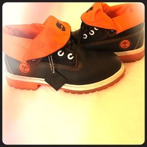 Timberland boots black and orange