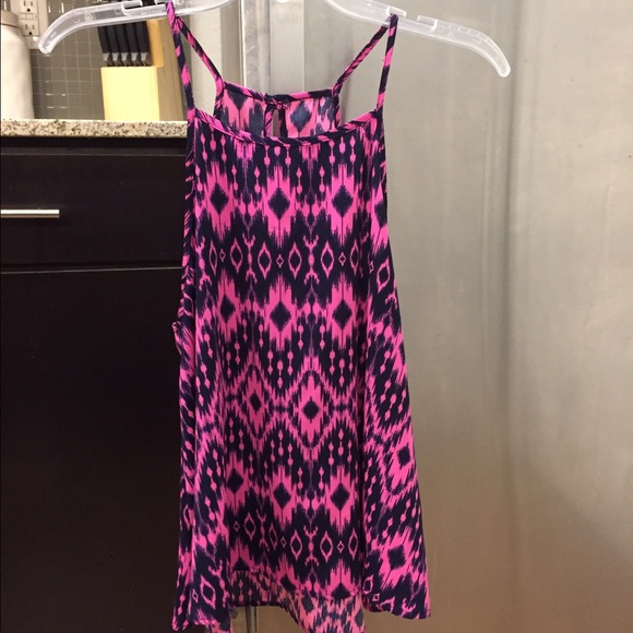 Spaghetti strap adorable black and pink top