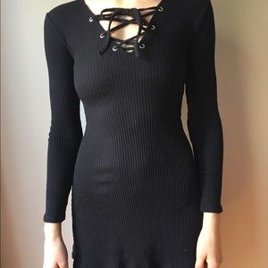 Black long sleeved dress