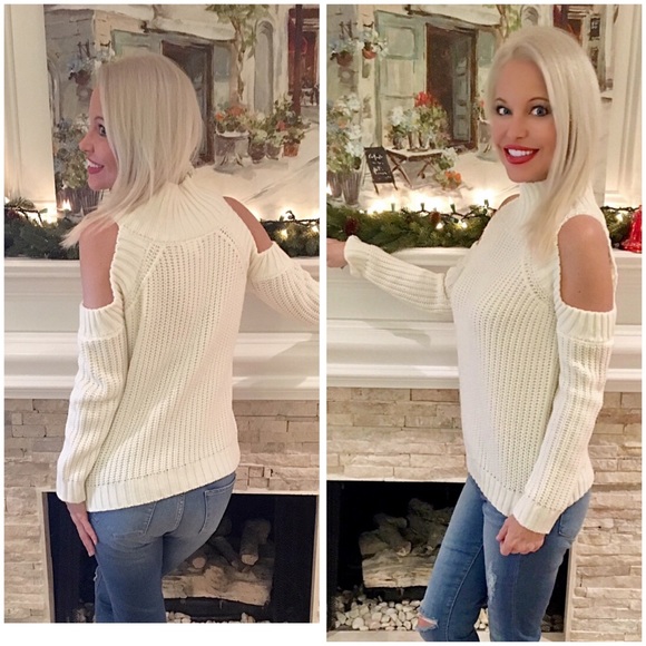 Stunning! 🎉🎉winter white sweater! LAST ONE - Picture 2 of 2