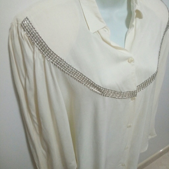 Vintage white long sleeves Couier top - Picture 2 of 5