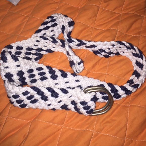 White and Navy American Eagle belt