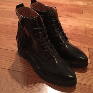 Cheap Monday Black Patent Leather Booties