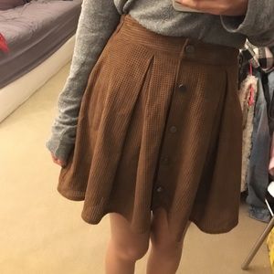 Zara Suede Skirt in Brown