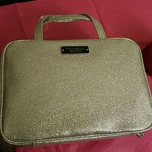 Glitter cosmetic travel case