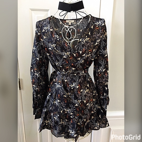 Gorgeous top/wrap retro style floral tunic LAST 1 - Picture 4 of 4