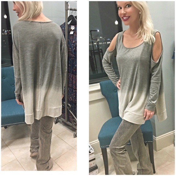 Gorgeous ombré French Terry side split top! - Picture 3 of 3