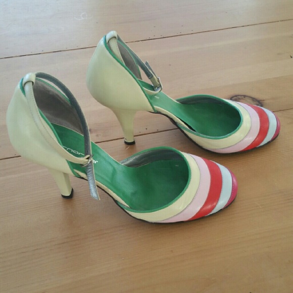 Fornarina leather ankle strap heels