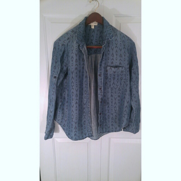 ANTHROPOLOGIE CLOTH AND STONE BUTTON DOWN SHIRT L