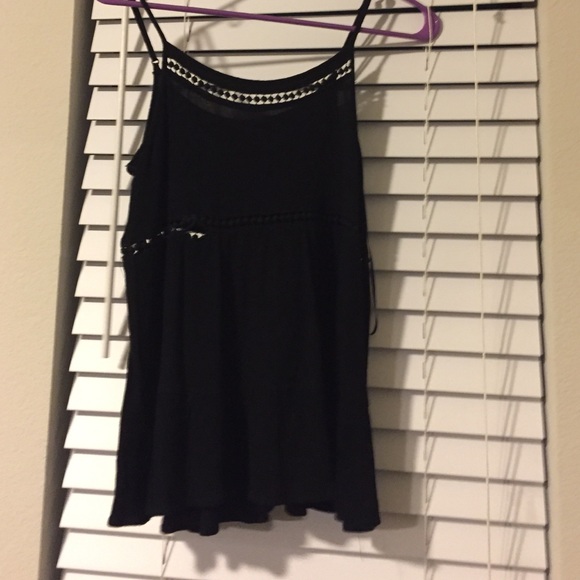 Black short sleeve blouse