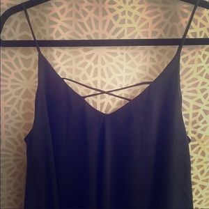 BEAUTIFUL Navy cocktail flowy chiffon dress.