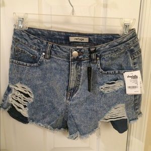 Brand new distressed high waist shorts
