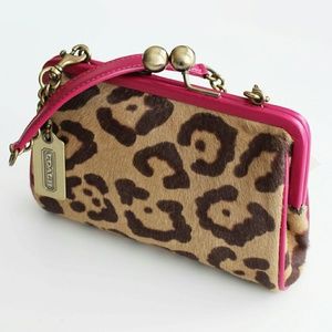 NWT *RARE* Coach Madison Ocelot Frame Clutch