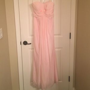 Davids Bridal Pink Chiffon Bridesmaid Dress