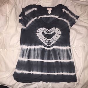Women's blue and white Tye dye large t shirt