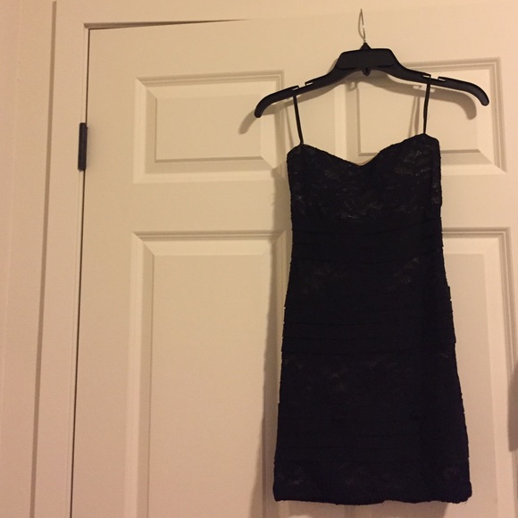 Strapless mini dress