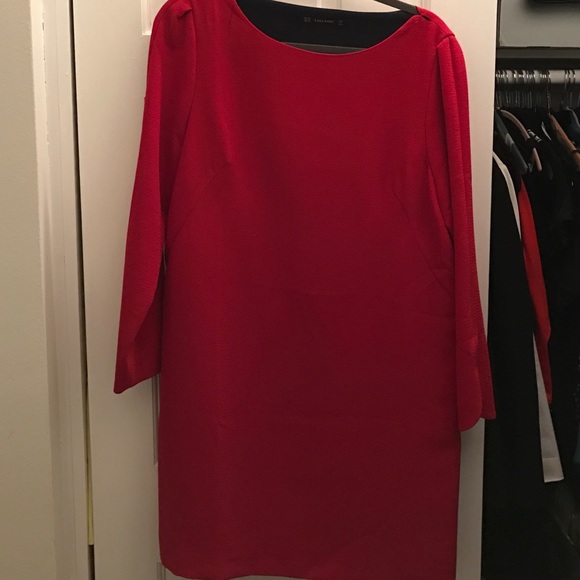 Zara XL Red shift dress
