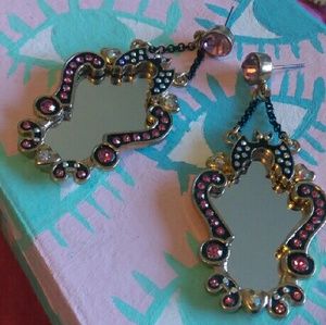 Betsey Johnson "Angel Devil" Bat mirror