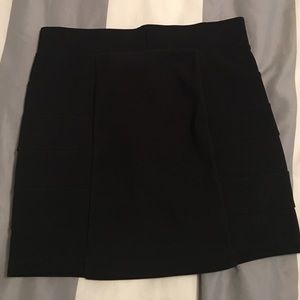 Perfect stretchy New Year's Eve black mini skirt!